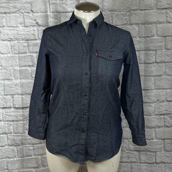 Pendleton x Levi Strauss Black Wool Button Up Shirt Men's Small San Francisco - Picture 2 of 12